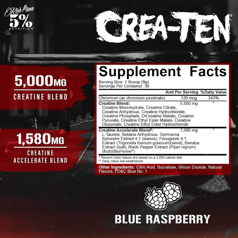 5% CREA-TEN 270g Fruit Punch - 30 Serveringer